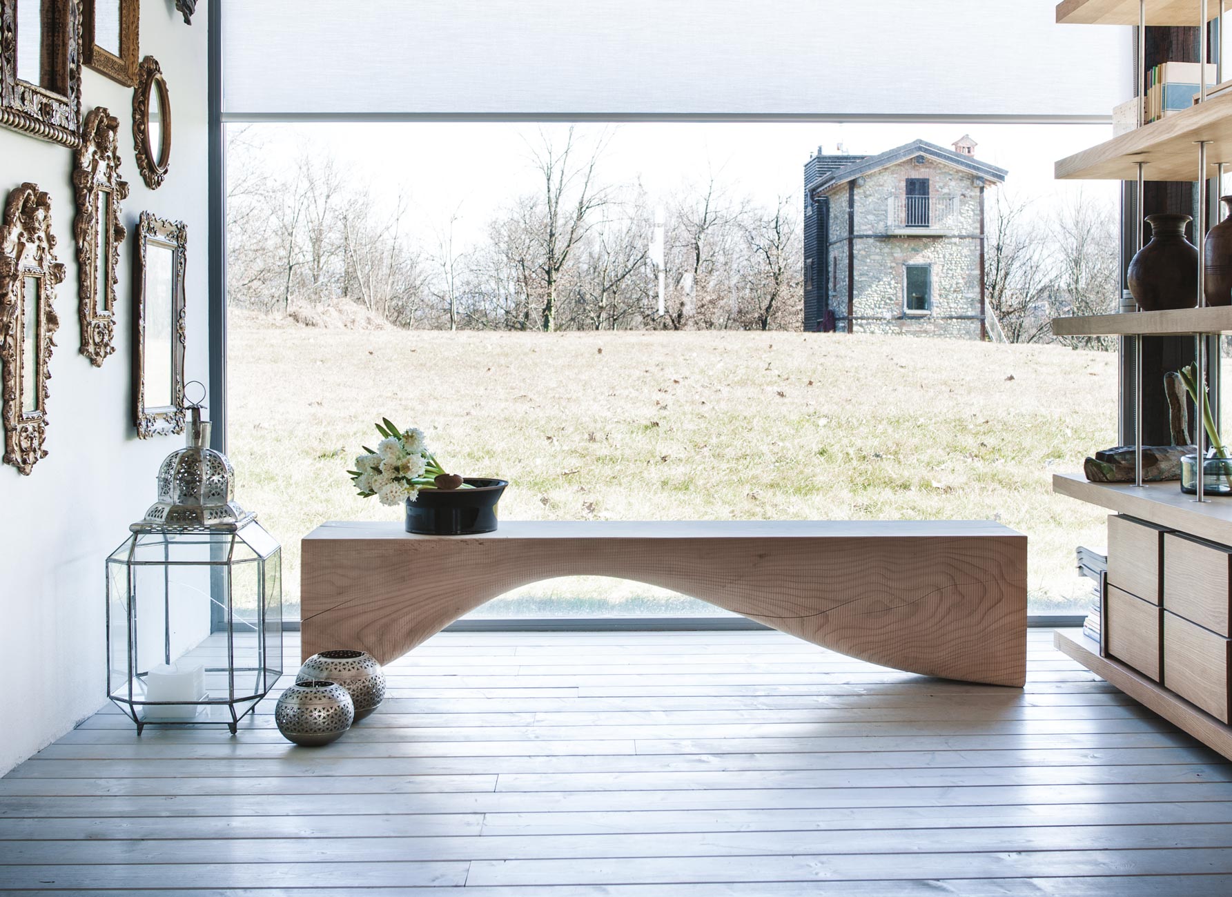 CURVE BENCH, Riva1920, designed by Brodie Neill